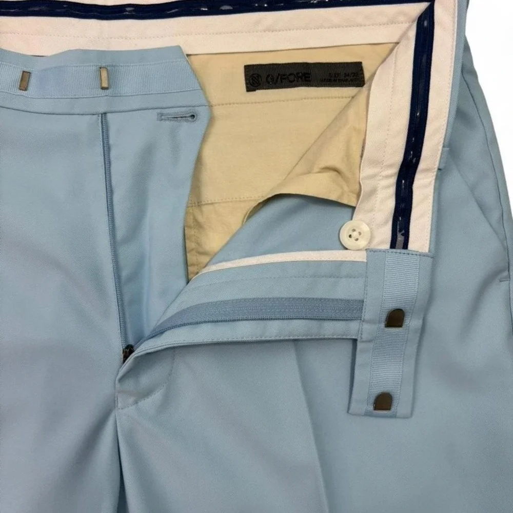 G/FORE Mens Golf Pants 34x31 Light Blue Performance Stretch Flat‎ Athletic 0222
